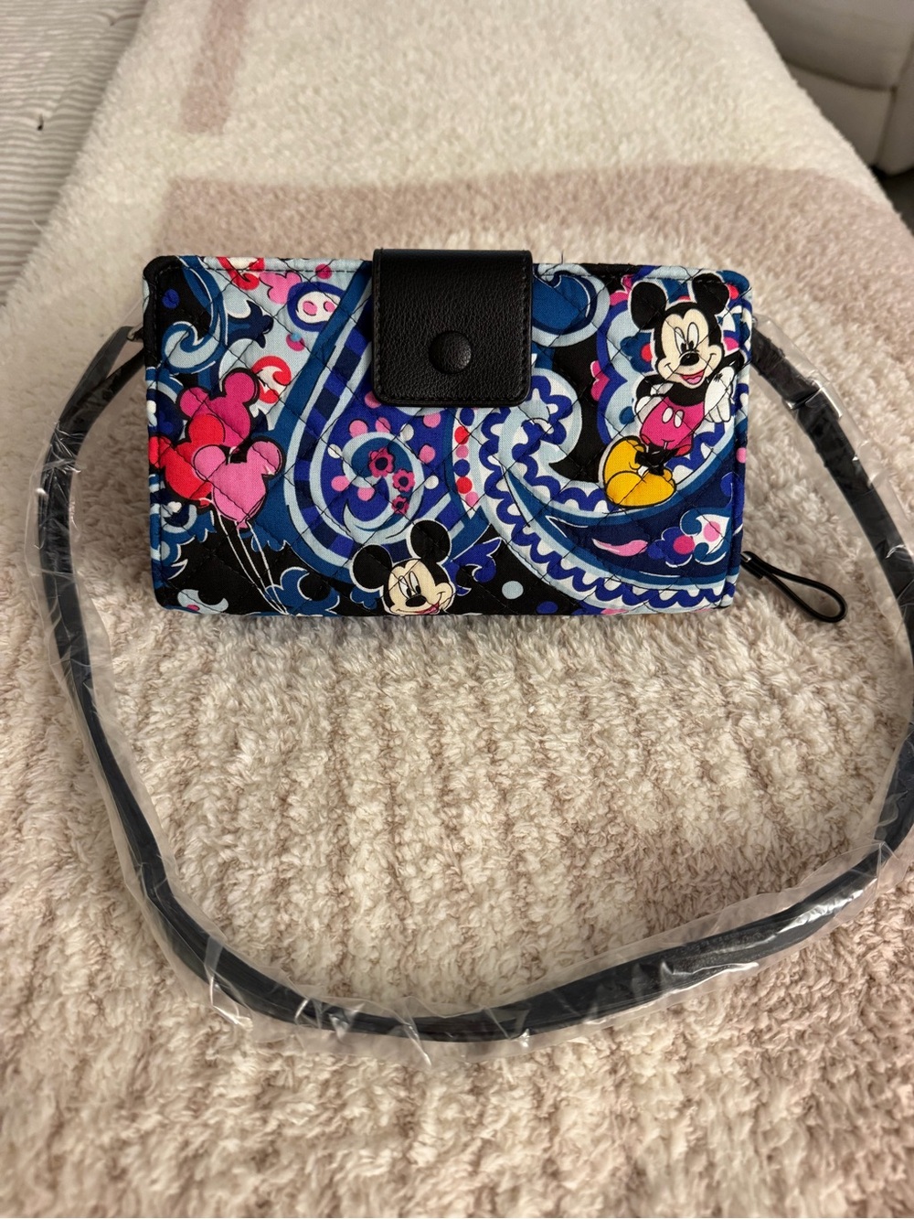 NWT Vera Bradley Disney Mickey Whimsical Paisley All-in-One Crossbody